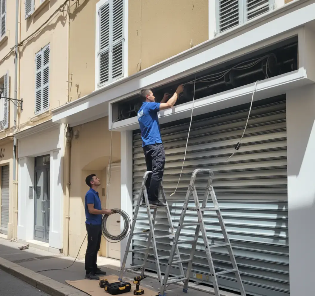 Motorisation rideau métallique - Automatisation à Rennes - DRM