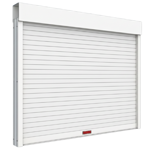 Rideau métallique lames pleines gris - Installation rideau métallique à La Chapelle-des-Fougeretz - DRM