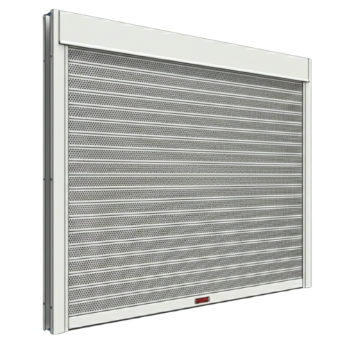 Rideau à lames micro‑perforées – visibilité + ventilation à Rennes